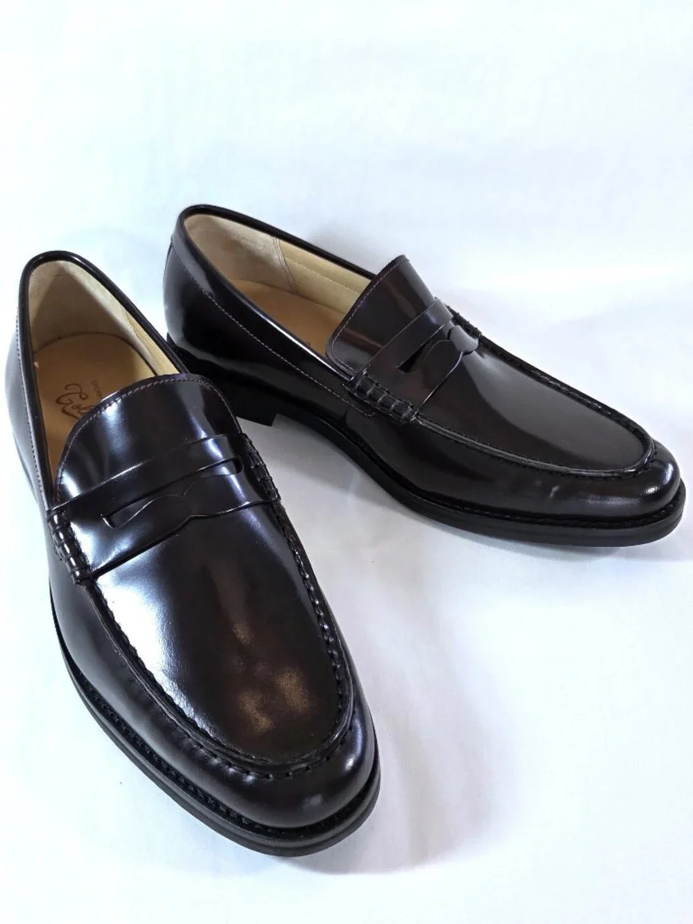 NWT Sperry Gold Exeter Burgundy Penny Loafers Size 11